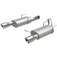 2011-2014 Ford Mustang Axle Back Exhaust; Street Series; Dual Split Rear Exit by Magnaflow (15151)