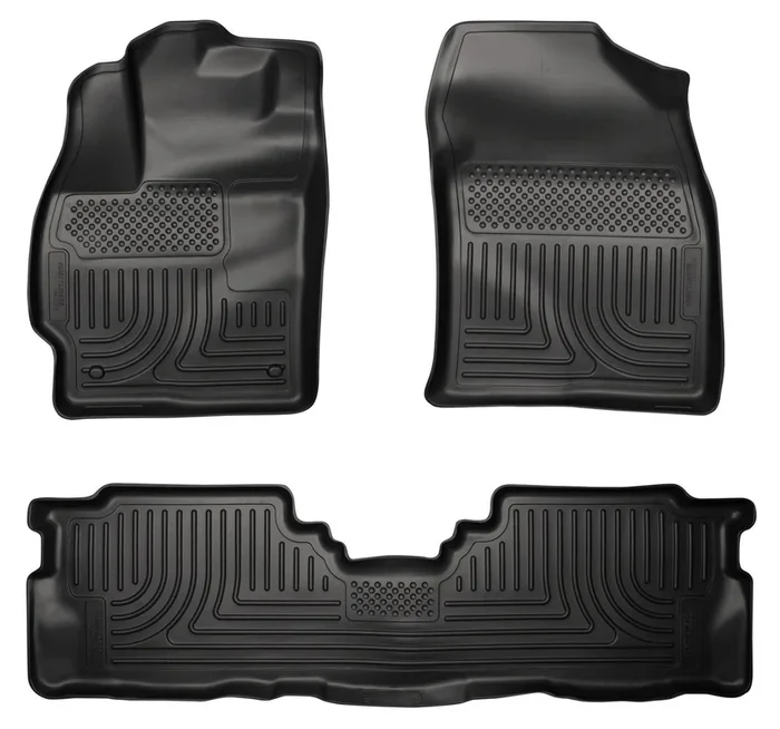 2012 Toyota Prius v WeatherBeater Combo Black Floor Liners by Husky Liners (98911)