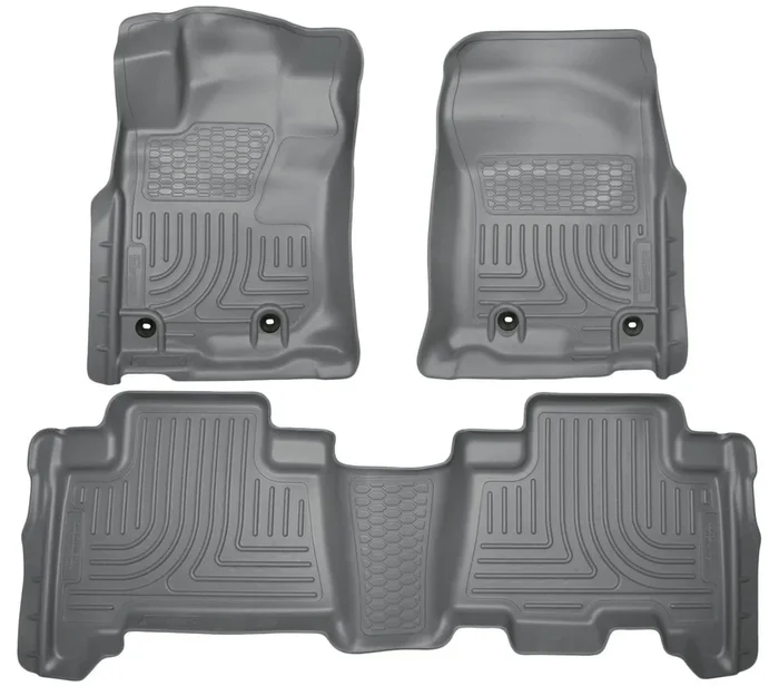 2013 Toyota 4Runner WeatherBeater Grey Front & 2nd Seat Floor Liners by Husky Liners (99572)