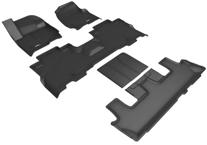 3D MAXpider Floor Mats Ford Expedition 7 / 8 Seater (18-24) All-Weather Kagu Series – Front / Second / Third Row
