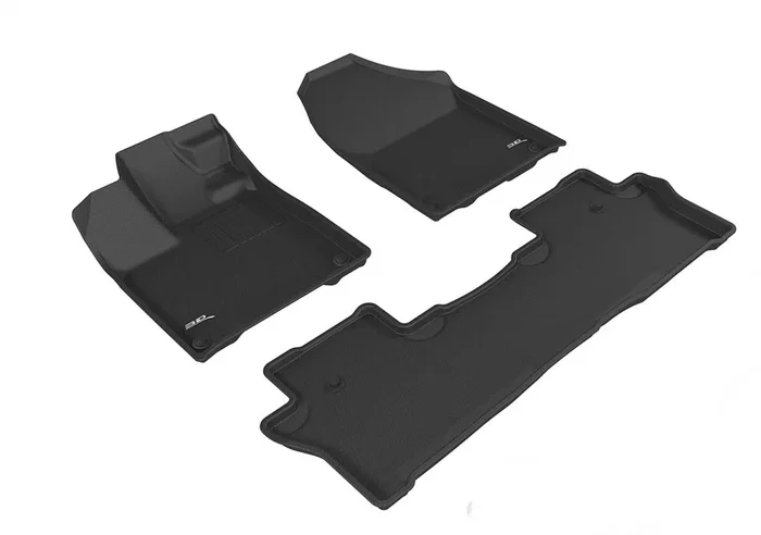 3D MAXpider Floor Mats Honda Passport (19-24) All-Weather Kagu Series Black – Front or Second Row