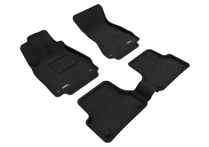 3D MAXpider L1AD02204709 – ELEGANT Floor Mat 3 pc. 1st/2nd Row Front and Rear Black