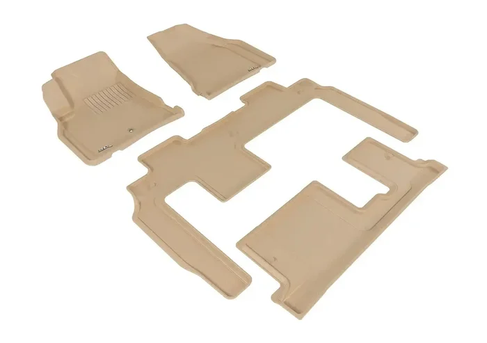 3D MAXpider L1BC02201502 – KAGU Floor Mat Tan 4 pc. Front Rear and Third Row