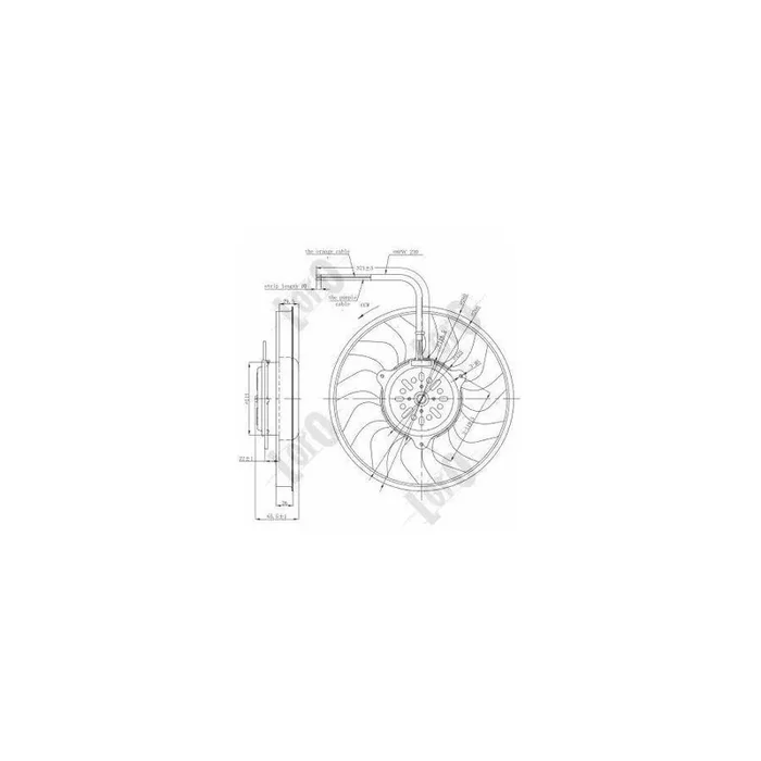 Abakus 0030140002 Fan, Radiator for Audi A6