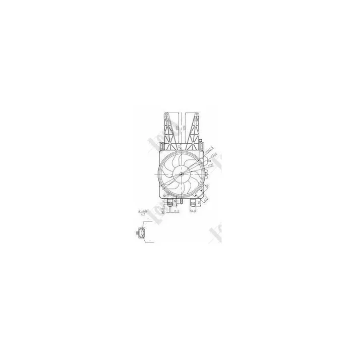 Abakus 0160140004R Fan, Radiator for Fiat Punto II Hatchback (188)