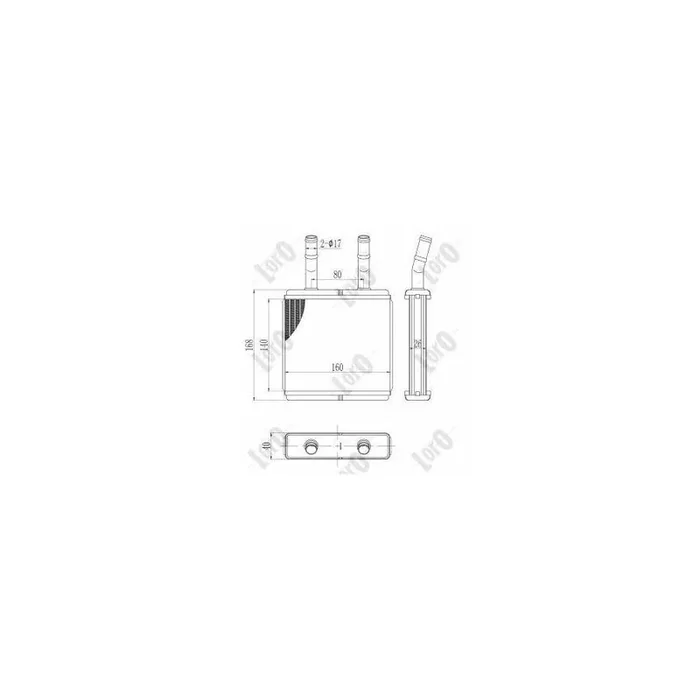 Abakus 0190150004B Heater Matrix for Hyundai Amica / Atoz (MX)