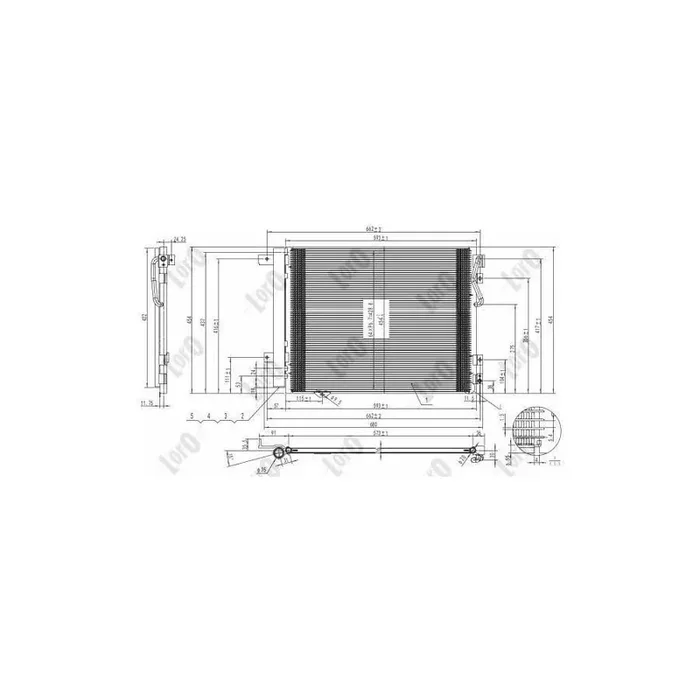 Abakus 0240160015 Air Conditioning Condenser for KIA Sorento I (Jc)