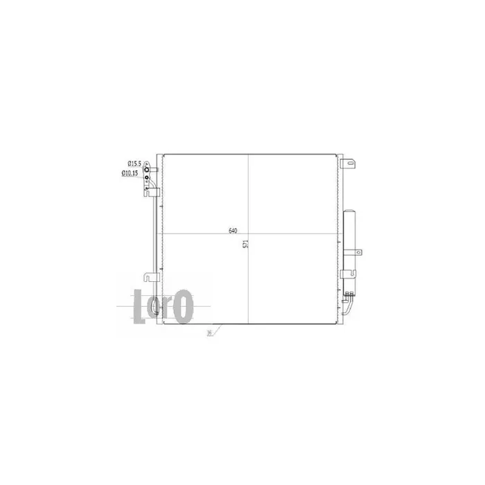 Abakus 0270160006 Air Conditioning Condenser for Land Rover Discovery III (L319)