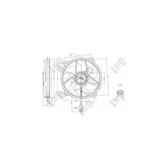 Abakus 0380140002 Fan, Radiator