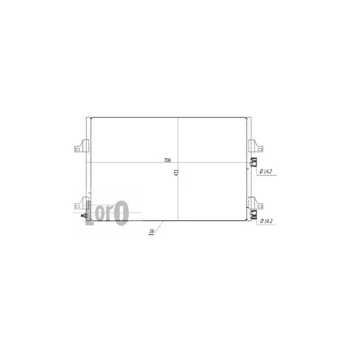 Abakus 0420160016 Air Conditioning Condenser for Renault Espace IV (Jk)