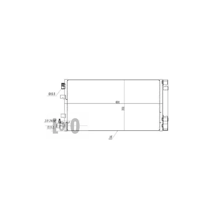 Abakus 0420160035 Air Conditioning Condenser for Renault Fluence (L3_)