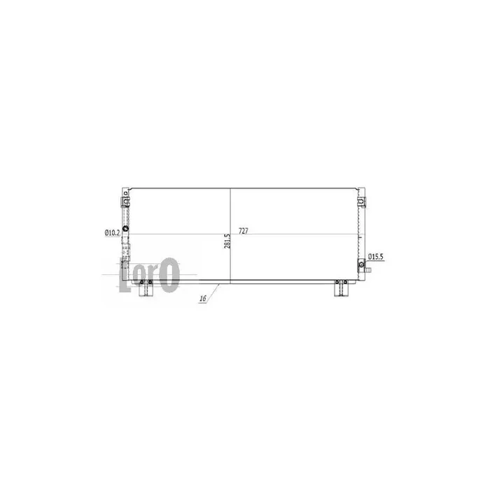 Abakus 0510160021 Air Conditioning Condenser for Toyota Corolla