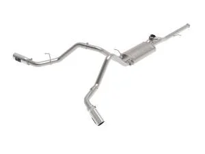 aFe Power Gemini XV 3 IN 304 Stainless Steel Cat-Back Exhaust System w/ Cut-Out Polished GM Trucks 14-19 V6-4.3L/V8-5.3L – 49-34132-P