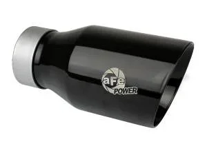 aFe Power MACH Force-Xp 304 Stainless Steel Clamp-on Exhaust Tip Black 3 IN Inlet x 4-1/2 IN Outlet x 9 IN L – 49T30454-B093