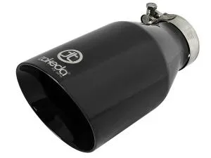 aFe Power Takeda 409 Stainless Steel Clamp-on Exhaust Tip Black 2-1/2 IN Inlet x 4-1/2 IN Outlet x 9 IN L – 49T25454-B09