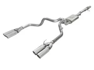 aFe Power Vulcan Series 4 IN to 3 IN 304 Stainless Cat-Back Exhaust System w/ Polished Tip GM Silverado/Sierra 1500 19-23 V8-6.2L – 49-34102-P