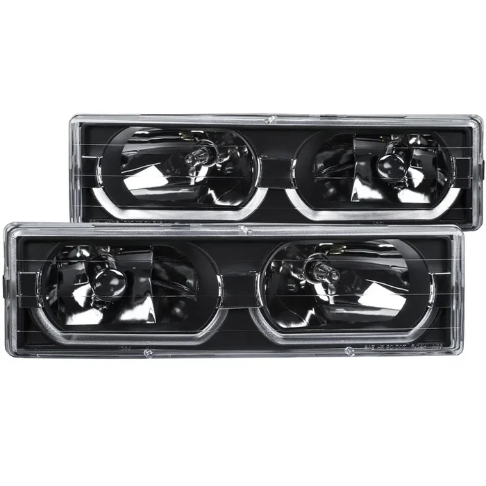 Anzo Crystal Headlights GMC Yukon (92-99) [w/ Low-Brow] Black or Chrome
