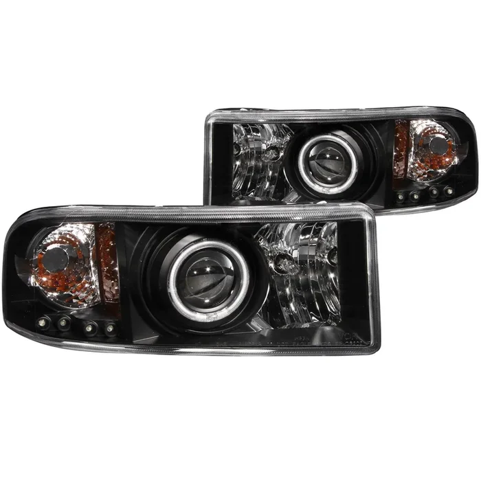 Anzo Projector Headlights Dodge Ram 1500 (94-01) 2500/3500 (94-02) Sport Model (94-98) [w/ CCFL Halo] Black or Chrome Housing