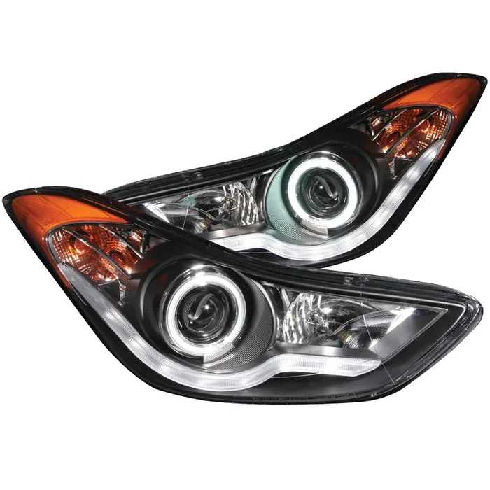 Anzo Projector Headlights Hyundai Elantra (11-13) [w/ SMD LED Halo] Black or Chrome Housing
