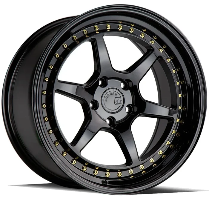 AodHan Wheels DS09 Gloss Black w/ Gold Rivets 19×11 | 5×114.3 (DS91911511415GB)