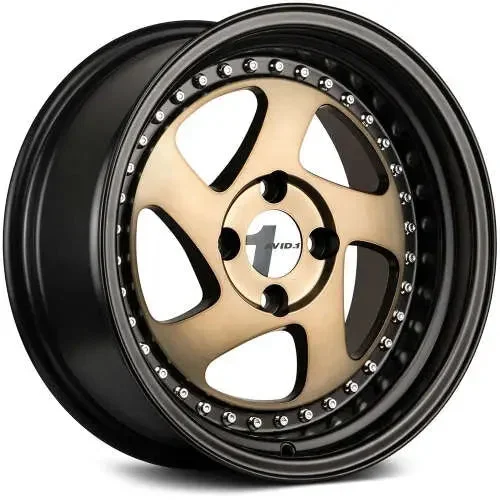 AVID1 AV19 Black w/ Bronze Spoke Faces 15×8 | 4×100 (AV1915804C25BZ)