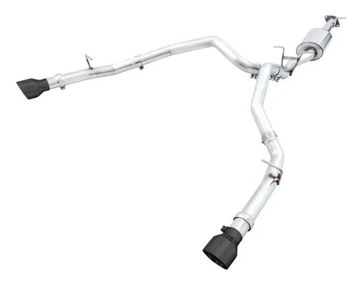 AWE 0FG Dual Rear Exit Catback Exhaust for 5th Gen RAM 1500 5.7L (with bumper cutouts) – Diamond Black Tips (3015-33006)
