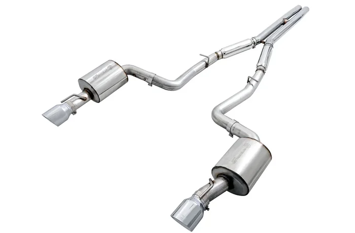 AWE Tuning Touring Edition Exhaust for 15+ Charger 6.4 / 6.2 SC – Non-Resonated – Chrome Silver Tips (3020-32056)
