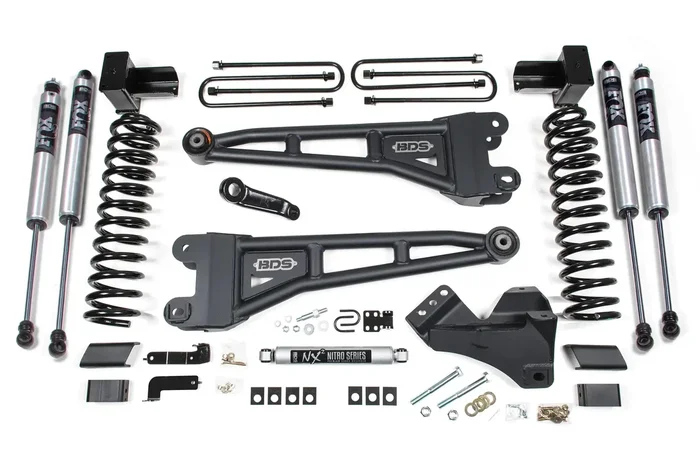 BDS Suspension BDS1525FS – 17-19 F250 4in Radius arm Lift System-Gas