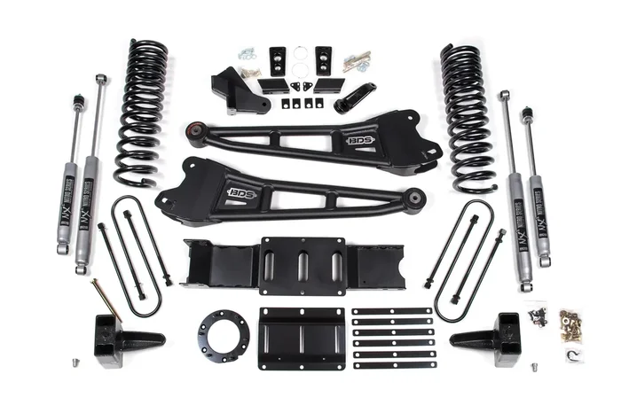 BDS Suspension BDS1685H – 2019-2022 Ram 3500 6in. Radius Arm Diesel engine with overload 8 bolt T-case