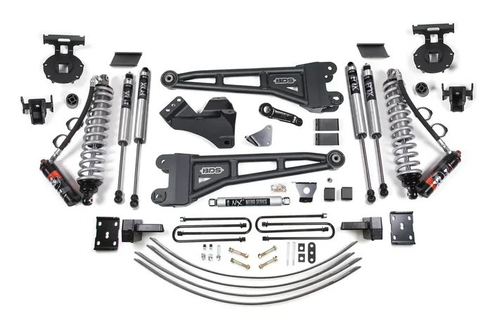BDS Suspension BDS1946FPE – 2005-2007 Ford F250-F350 4wd 6in. Radius Arm Lift| 4. & Add-a-leaf