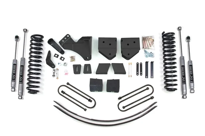 BDS Suspension BDS354H – 05-07 F250-F350 Diesel engine 6-4.5 Std block and Add-a-leaf