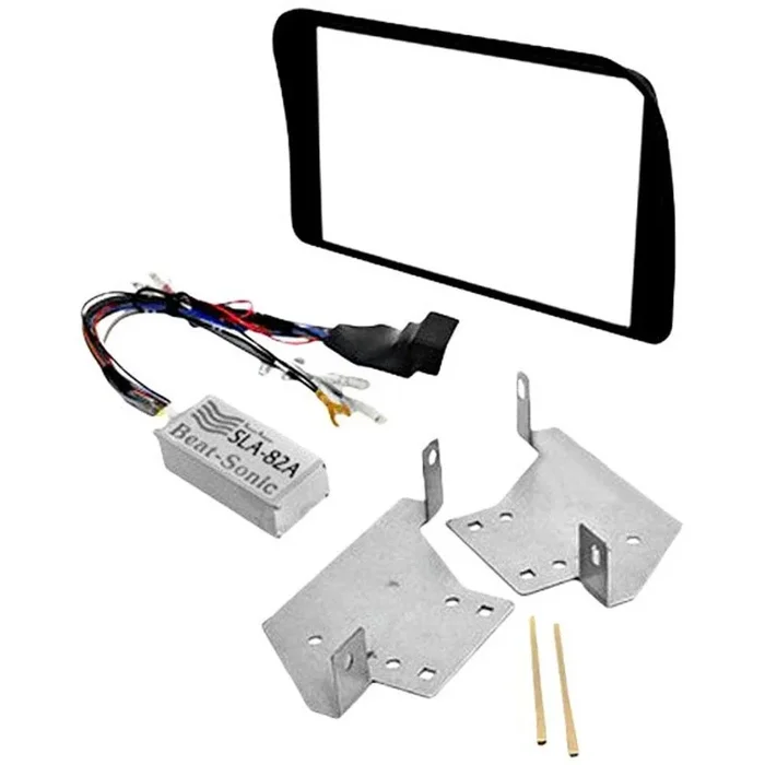 Beat-Sonic Double DIN Black Stereo Dash Kit with Interface Adapter | 1998-2002 Toyota Landcruiser / Lexus LX 470 (SLA-100/82AAD