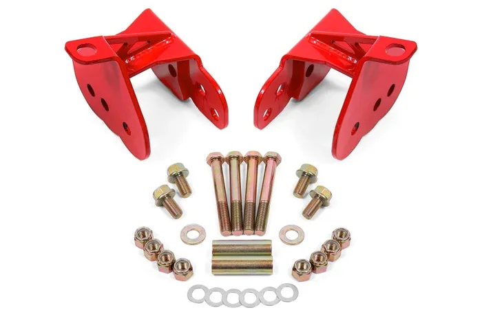 BMR 64-72 Chevy Chevelle Rear Control Arm Relocation Brackets – Red