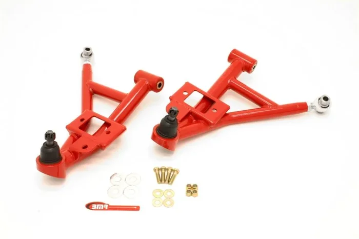 BMR 93-02 F-Body Adj. Lower A-Arms Poly/Rod End Combo – Red