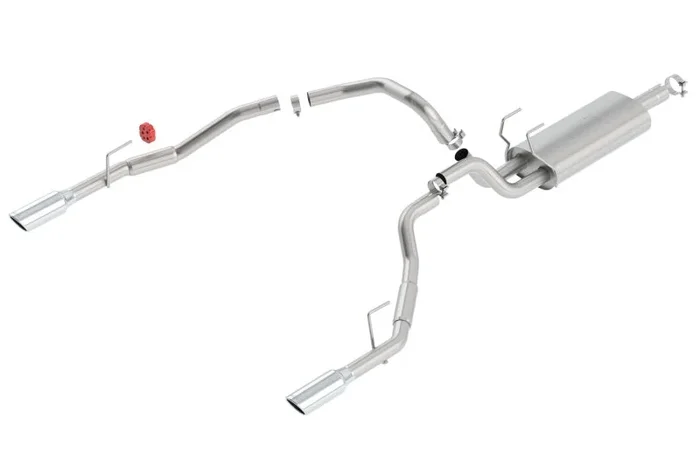 Borla 09-13 Dodge RAM 1500 5.7L CC/SB w/Fact Sngl Exh C/B 3×2.5in Single Round Rolled Split Rear