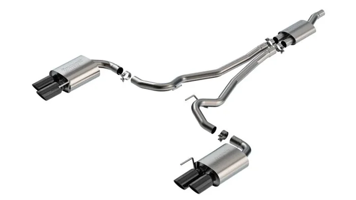 Borla 2024 Ford Mustang 2.3L Ecoboost S-Type Black Chrome Catback Exhaust w/ Quad Tips – Non-Active