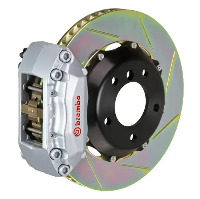Brembo 00-04 Jetta 1.8t Front GT BBK 4 Piston Cast 2pc 328×28 2pc Rotor Slotted Type1-Silver