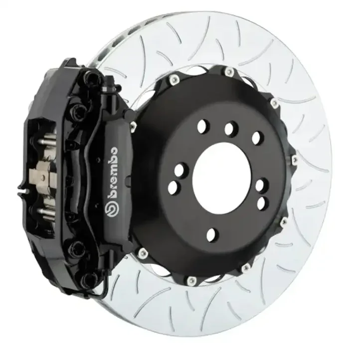 Brembo 02-05 7-Series (Through 3/5 Prod) Rr GT BBK 4Pist Cast 2pc 345×28 2pc Rotor Slot Type3-Black