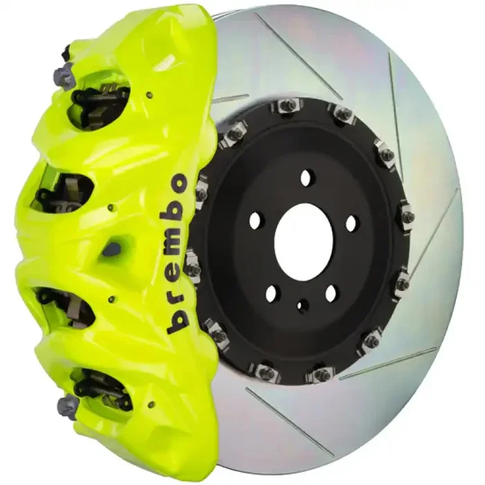 Brembo 02-08 G500 Fr GT BBK 8 Pist Cast 412×38 2pc Rotor Slotted Type1-Fluo. Yellow