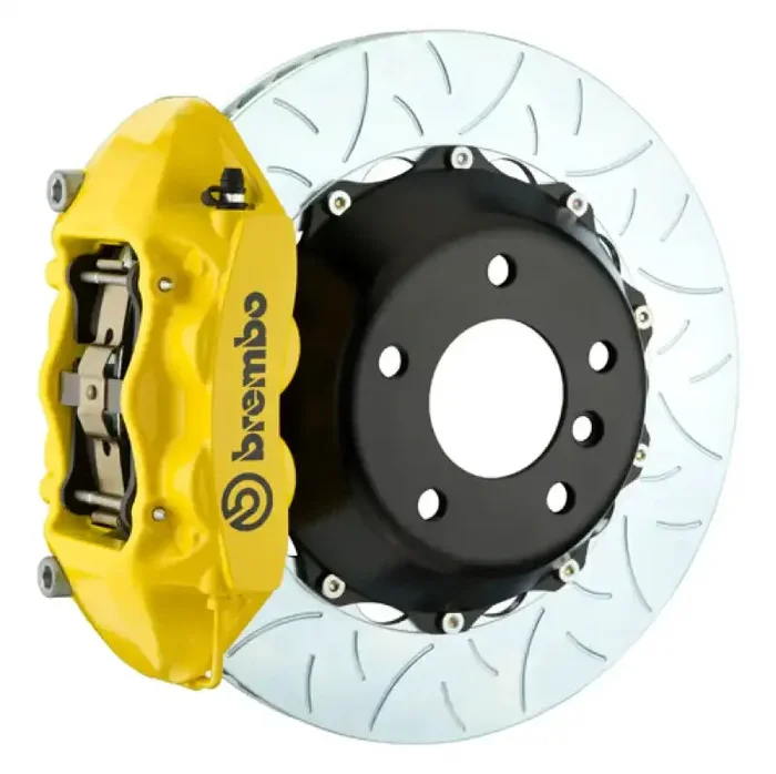 Brembo 03-16 Phantom Sedan/Coupe Rear GT BBK 4 Piston Cast 380×28 2pc Rotor Slotted Type3- Yellow