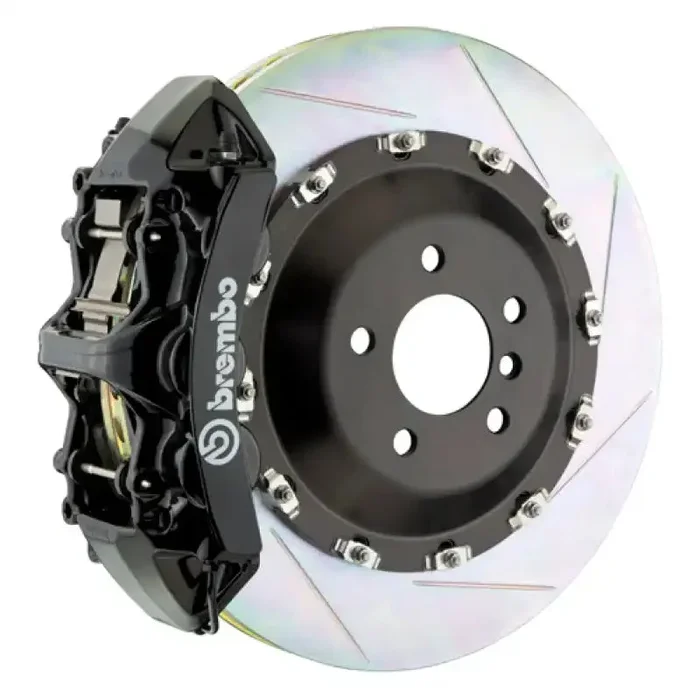 Brembo 04-10 5-Series (Excl. xDrive/M5) Fr GT BBK 6Pist Cast 405×34 2pc Rotor Slotted Type1-Black