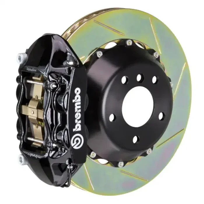 Brembo 04-11 612 Scaglietti Rear GT BBK 4 Piston Cast 380×28 2pc Rotor Slotted Type-1-Black