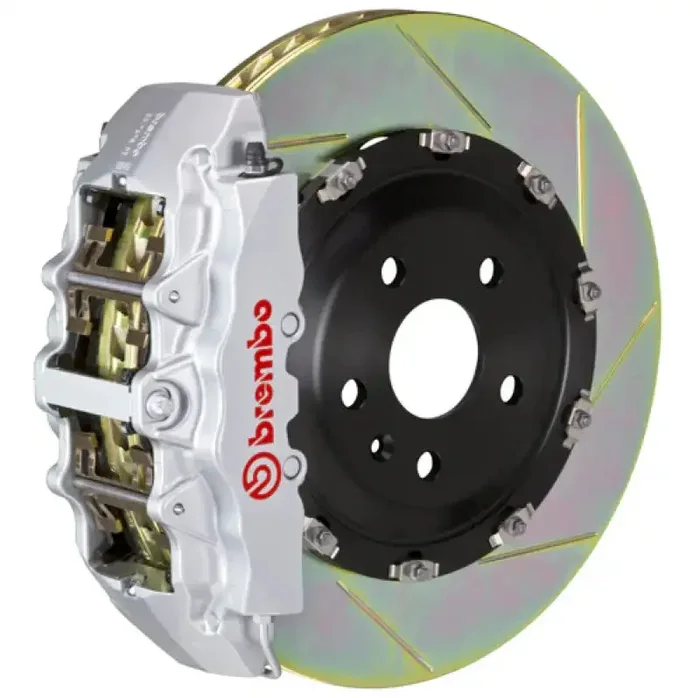 Brembo 04 F150 4WD Front GT BBK 6 Piston Cast 2pc 380×34 2pc Rotor Slotted Type-1-Silver