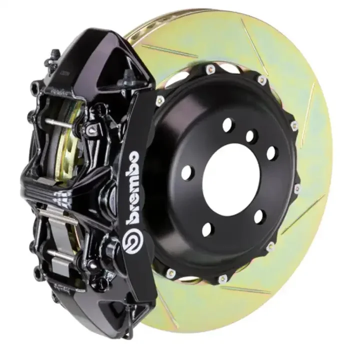 Brembo 05-09 F430 Excl CC Brakes Fr GT BBK 6Pis Cast 380×32 2pc Rotor Slotted Type1-Black