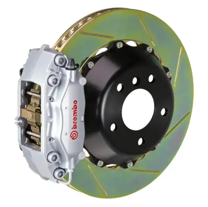 Brembo 05-11 SLK55/06-09 CLK63 AMG Rr GT BBK 4Pist Cast 2pc 345×28 2pc Rotor Slotted Type1-Silver