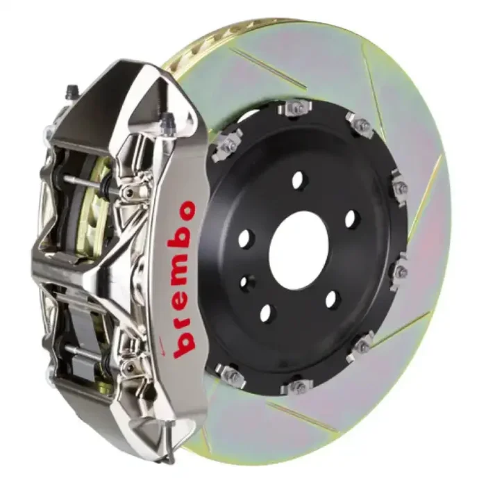 Brembo 06-10 M5/06-10 M6 Front GTR BBK 6 Piston Billet 380×34 2pc Rotor Slotted Type1 – Nickel
