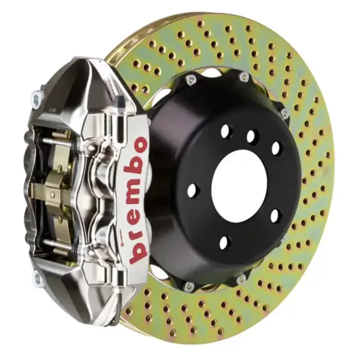 Brembo 06-11 ML320 Rear GTR BBK 4 Piston Billet 380×28 2pc Rotor Drilled-Nickel