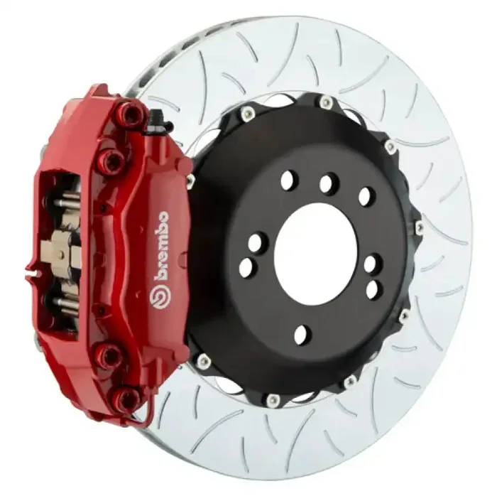 Brembo 06-12 325i/328i (Excl. xDrive) Rear GT BBK 4 Piston Cast 345×28 2pc Rotor Slotted Type3-Red