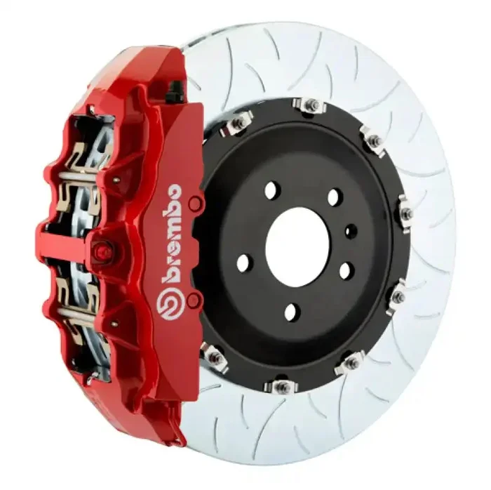 Brembo 06-12 S3 (8P) Front GT BBK 6 Piston Cast 380×34 2pc Rotor Slotted Type-3-Red