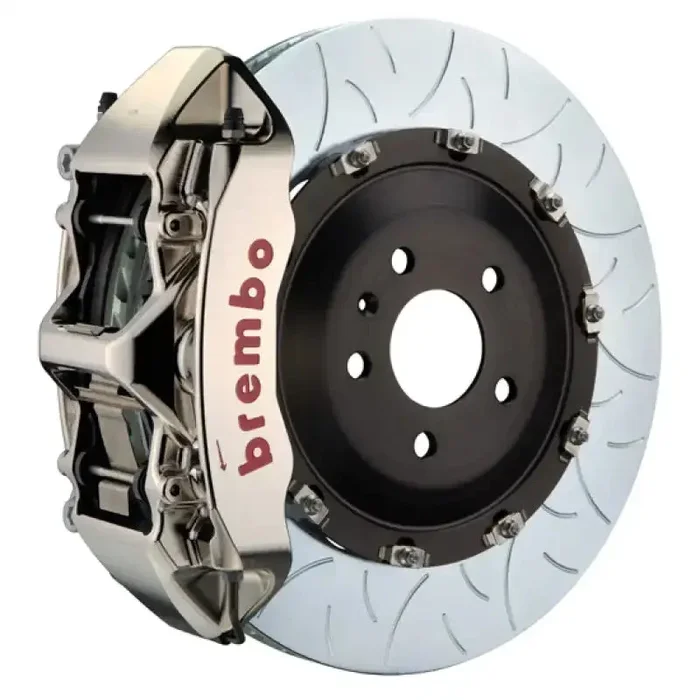 Brembo 07-13 X5 Front GTR BBK 6 Piston Billet 405×34 2pc Rotor Slotted Type3- Nickel
